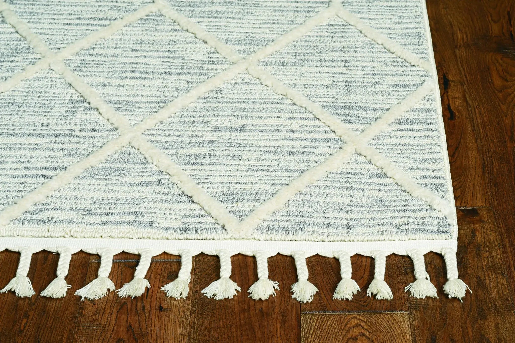 12' X 15' Gray and Ivory Geometric Area Rug - Homeroots - Flyclothing LLC
