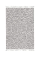 12' X 15' Gray and Ivory Geometric Area Rug - Homeroots - Flyclothing LLC