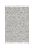 12' X 15' Gray and Ivory Geometric Area Rug - Homeroots