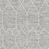 12' X 15' Gray and Ivory Geometric Area Rug - Homeroots
