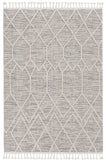 5' X 8' Gray and Ivory Abstract Area Rug - Homeroots