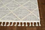 5' X 8' Gray and Ivory Abstract Area Rug - Homeroots - Flyclothing LLC