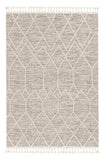 8' X 11' Ivory Grey Machine Woven Geometric Indoor Area Rug - Homeroots