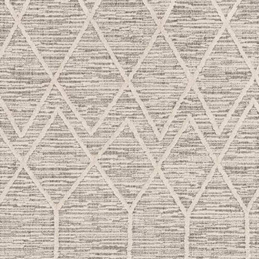 8' X 11' Ivory Grey Machine Woven Geometric Indoor Area Rug - Homeroots - Flyclothing LLC