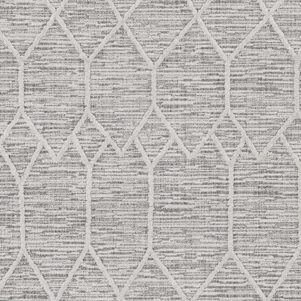 9' X 13' Ivory Grey Machine Woven Geometric Indoor Area Rug - Homeroots - Flyclothing LLC