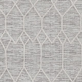 9' X 13' Ivory Grey Machine Woven Geometric Indoor Area Rug - Homeroots