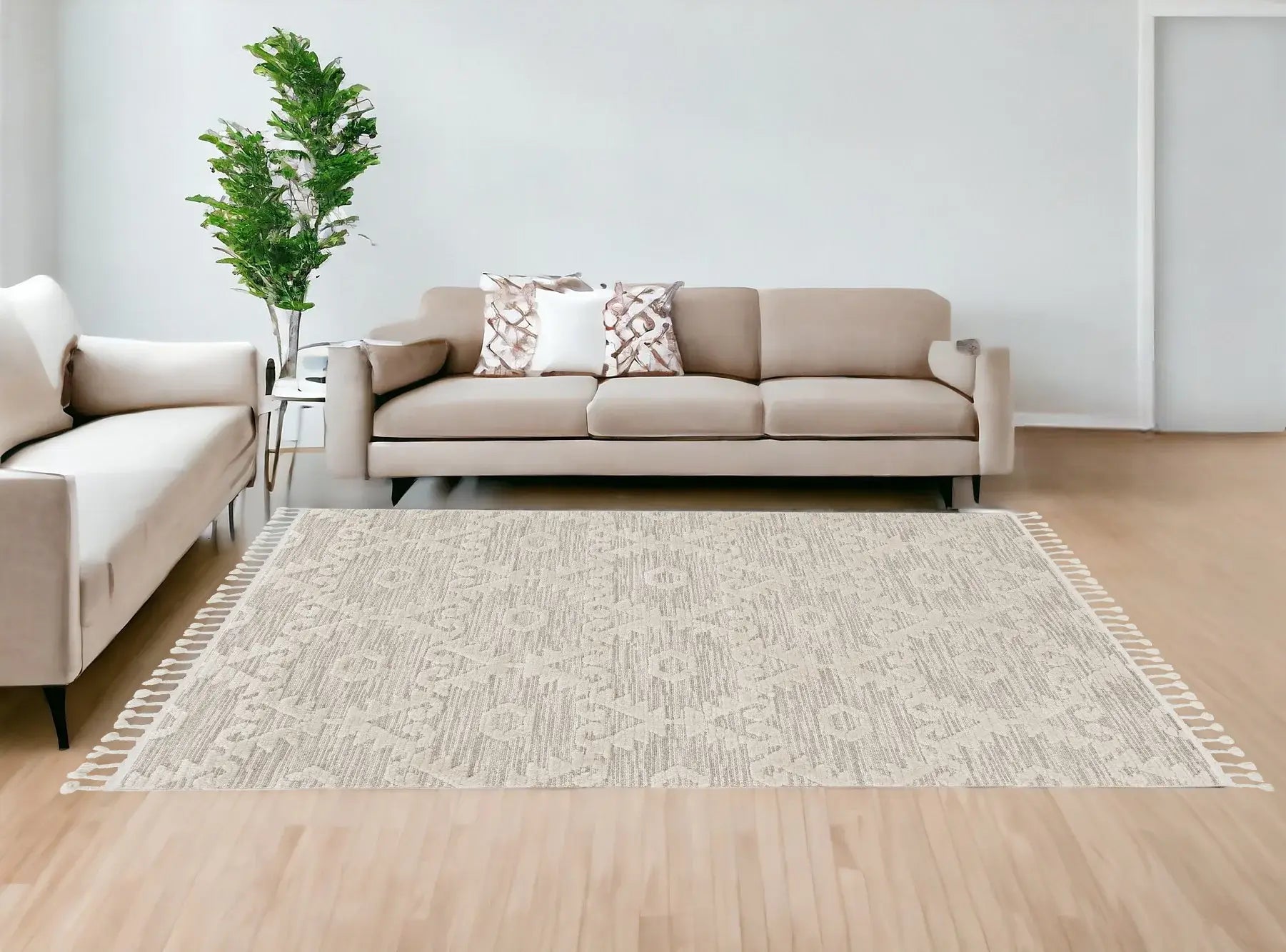 12' X 15' Ivory Beige Area Rug - Homeroots - Flyclothing LLC