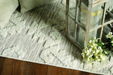 5' X 8' Beige and Ivory Geometric Area Rug - Homeroots