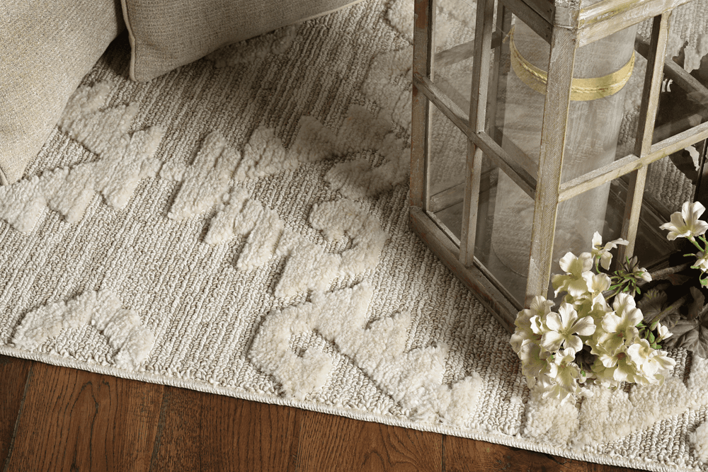 8' X 11' Ivory Beige Diamond Area Rug - Homeroots - Flyclothing LLC
