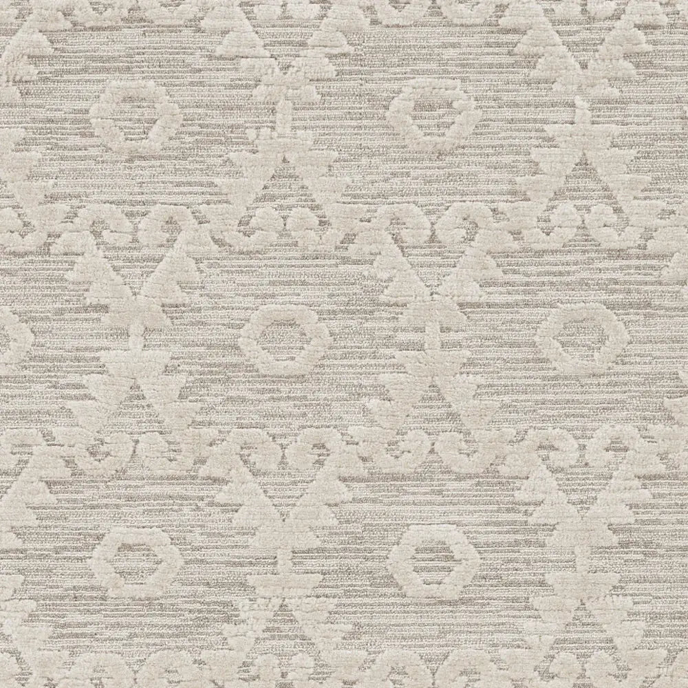 9' X 13' Beige and Ivory Geometric Area Rug - Homeroots - Flyclothing LLC