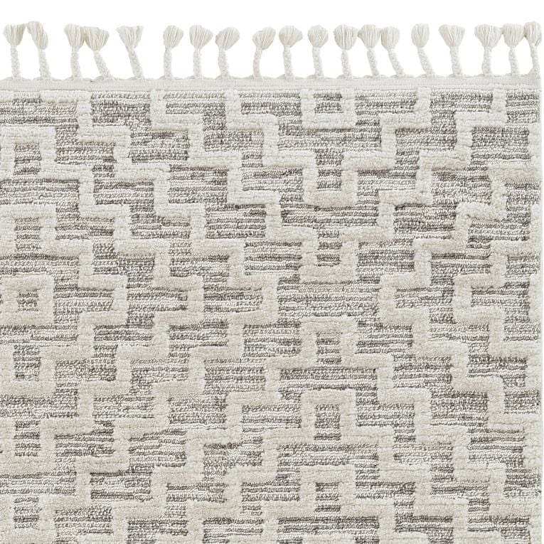 12' X 15' Gray and Ivory Geometric Area Rug - Homeroots - Flyclothing LLC