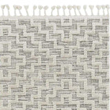 5' X 8' Gray and Ivory Geometric Area Rug - Homeroots - Flyclothing LLC