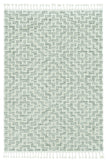 5' X 8' Gray and Ivory Geometric Area Rug - Homeroots