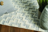 5' X 8' Gray and Ivory Geometric Area Rug - Homeroots - Flyclothing LLC