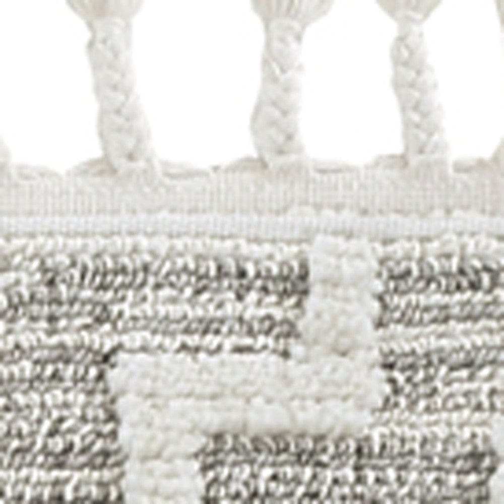 5' X 8' Gray and Ivory Geometric Area Rug - Homeroots - Flyclothing LLC