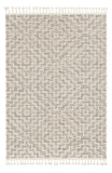8' X 11' Ivory Grey Machine Woven Diamond Geometric Indoor Area Rug - Homeroots