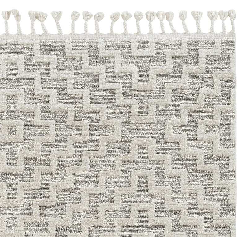 105 X 156 Ivory Grey Polyester Rug - Homeroots - Flyclothing LLC