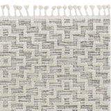 105 X 156 Ivory  Grey Polyester Rug - Homeroots