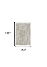 105 X 156 Ivory Grey Polyester Rug - Homeroots - Flyclothing LLC