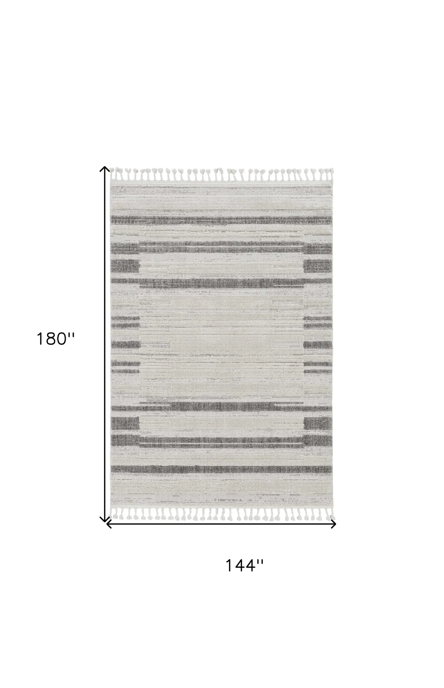 12' X 15' Gray and Ivory Abstract Area Rug - Homeroots - Flyclothing LLC