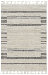 8' Runner Gray and Ivory Abstract Area Rug - Homeroots - Flyclothing LLC
