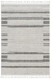 8' Runner Gray and Ivory Abstract Area Rug - Homeroots