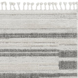 5' X 8' Gray and Ivory Abstract Area Rug - Homeroots