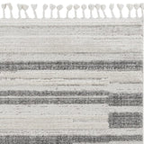 94 X 130 Ivory  Grey Polyester Rug - Homeroots