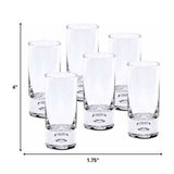 Mouth Blown Crystal 6 Pc Shot Or Vodka Glass Set 3 Oz - Homeroots - Flyclothing LLC