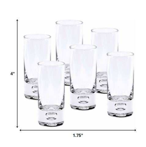 Mouth Blown Crystal 6 Pc Shot Or Vodka Glass Set 3 Oz - Homeroots - Flyclothing LLC