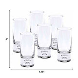 Mouth Blown Crystal 6 Pc Shot Or Vodka Glass Set 3 Oz - Homeroots - Flyclothing LLC