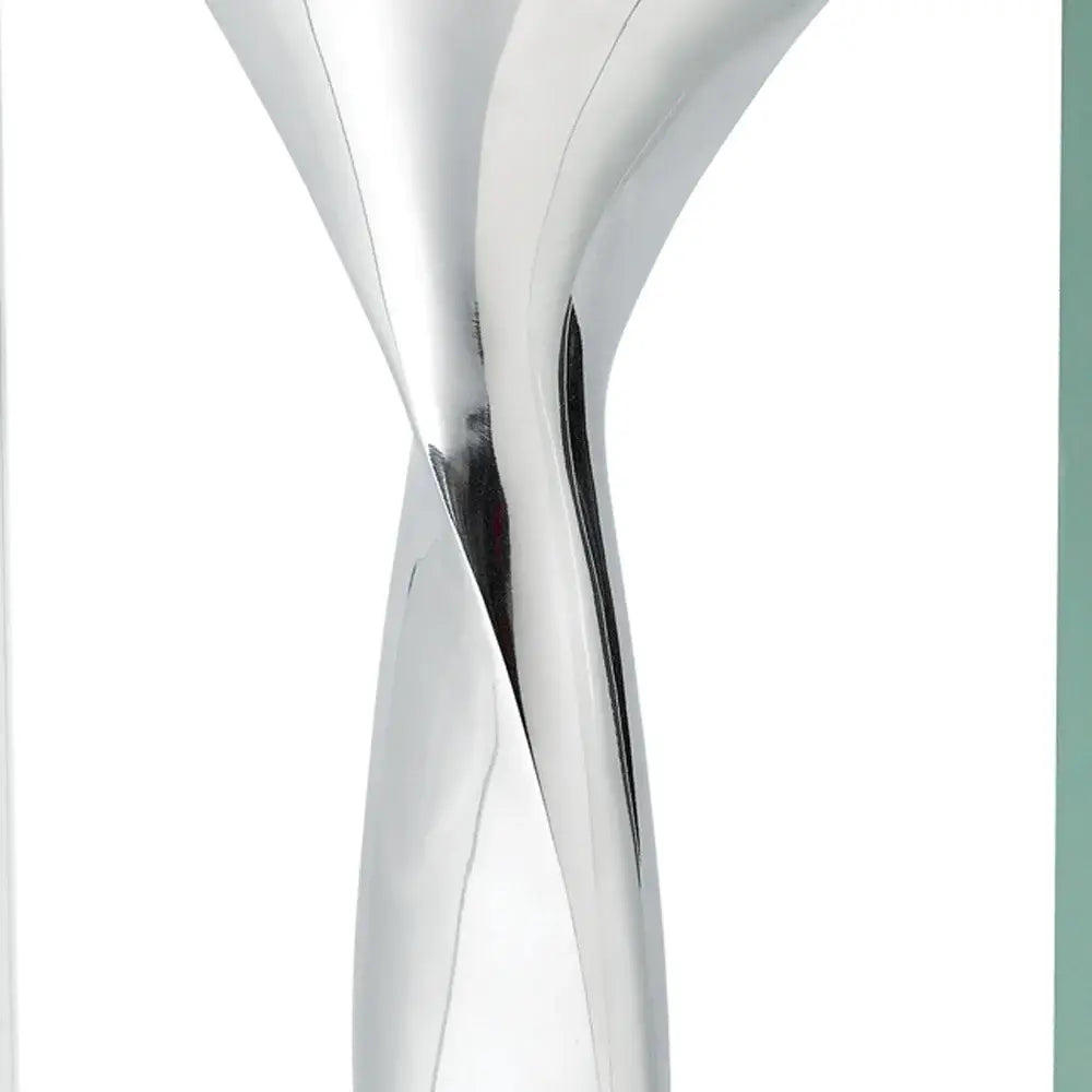 14 Mouth Blown Crystal Non Tarnish Aluminum And Glass Vase - Homeroots - Flyclothing LLC