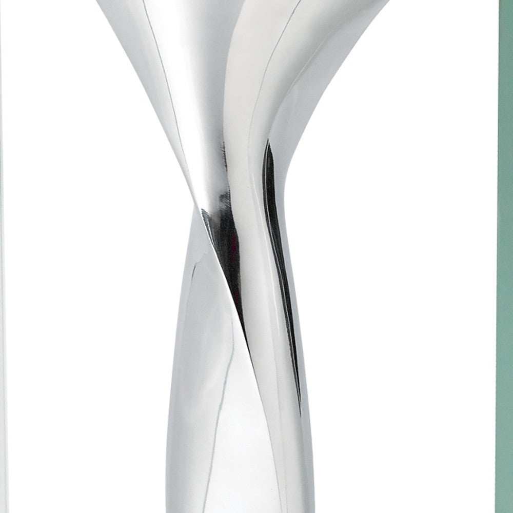 14 Mouth Blown Crystal Non Tarnish Aluminum And Glass Vase - Homeroots - Flyclothing LLC