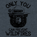 Smokey Bear Only You Can Prevent Wildfires T-Shirt - Indigo