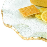 13 Mouth Blown Wavy Edge Gold Leaf Platter Or Charger - Homeroots