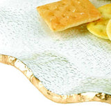 13 Mouth Blown Wavy Edge Gold Leaf Platter Or Charger - Homeroots