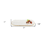 18 Mouth Blown Oval Edge Gold Leaf Platter - Homeroots - Flyclothing LLC