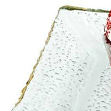 18 Mouth Blown Rectangular Edge Gold Leaf Serving Platter Or Tray - Homeroots - Flyclothing LLC