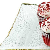 18 Mouth Blown Rectangular Edge Gold Leaf Serving Platter Or Tray - Homeroots - Flyclothing LLC