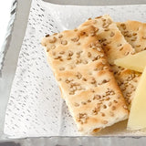 18 Mouth Blown Rectangular Edge Silver Serving Platter Or Tray - Homeroots - Flyclothing LLC