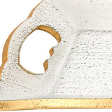 20" Gold Glass Indoor Outdoor Tray With Handles - Homeroots - Flyclothing LLC