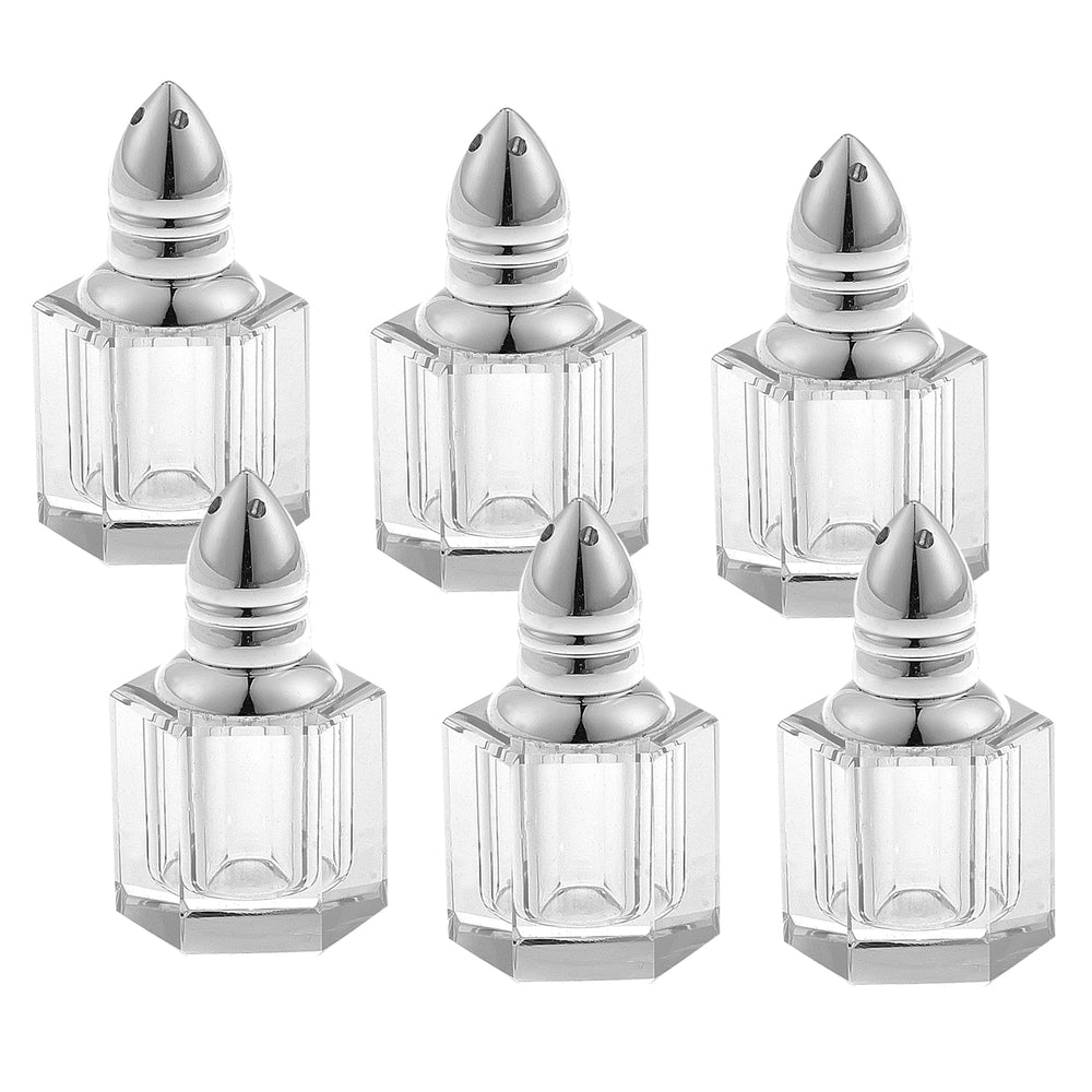 Individual Silver Crystal Salt And Peppers  Gift Boxed 6 Pc Set - Homeroots
