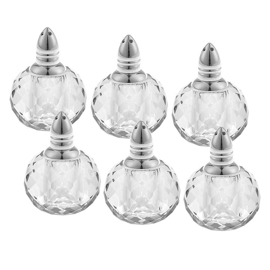 Individual Silver Crystal Zendra Design Salt And Peppers Gift Boxed 6 Pc Set - Homeroots - Flyclothing LLC