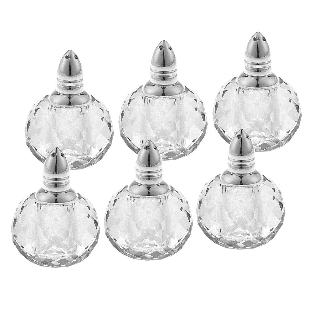 Individual Silver Crystal Zendra Design Salt And Peppers Gift Boxed 6 Pc Set - Homeroots - Flyclothing LLC