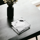 7" Clear Crystal Square Tabletop Cigar Ashtray - Homeroots - Flyclothing LLC