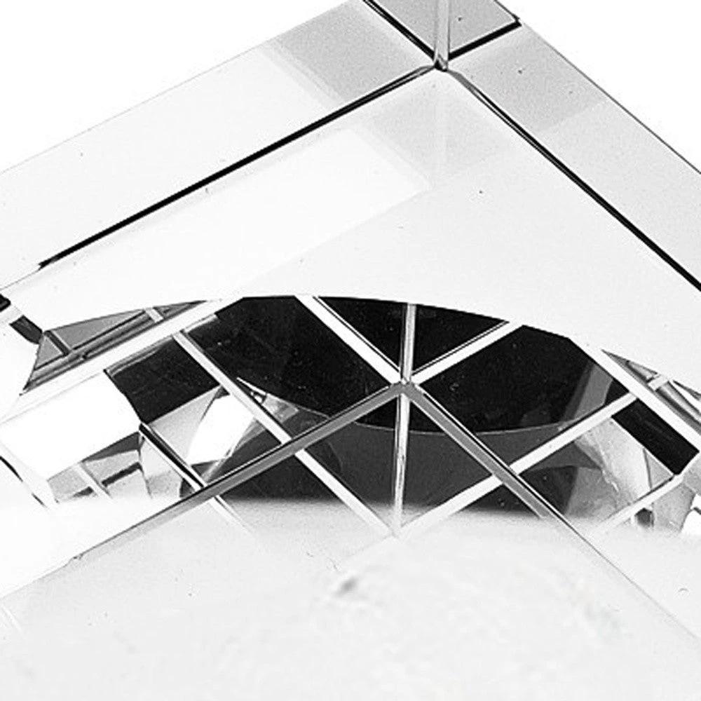 7" Clear Crystal Square Tabletop Cigar Ashtray - Homeroots