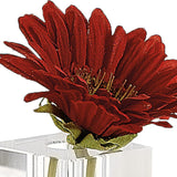 7 Hand Crafted Crystal Square Optical Bud Vase - Homeroots