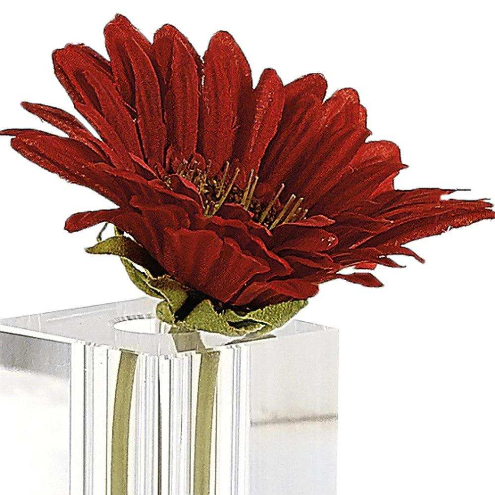 7 Hand Crafted Crystal Square Optical Bud Vase - Homeroots - Flyclothing LLC