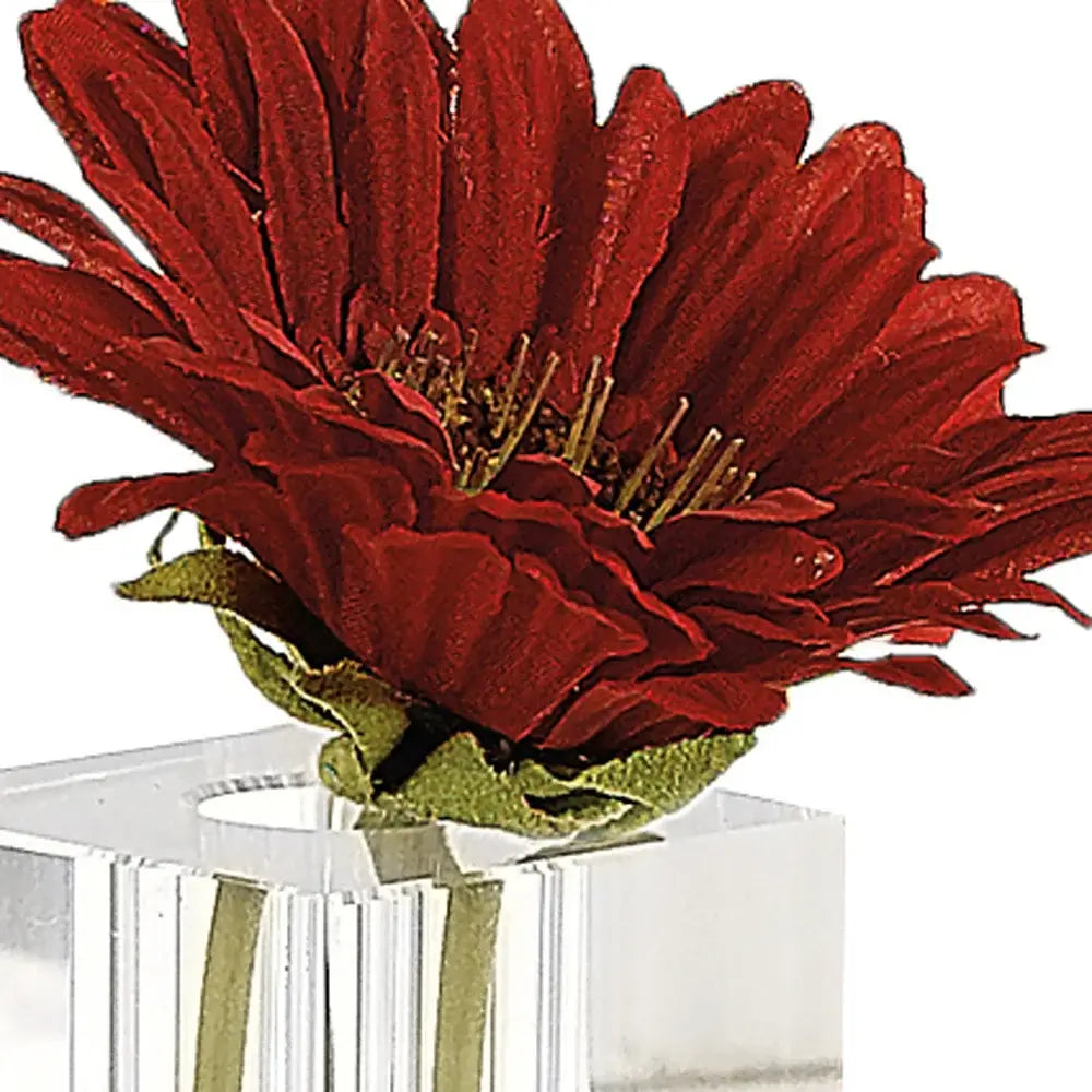 9 Hand Crafted Crystal Square Optical Bud Vase - Homeroots - Flyclothing LLC