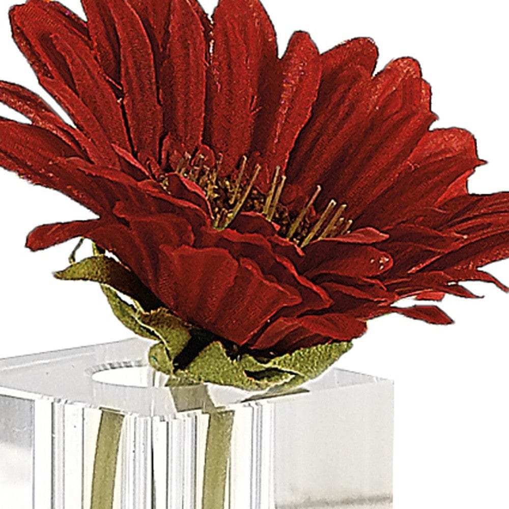 9 Hand Crafted Crystal Square Optical Bud Vase - Homeroots - Flyclothing LLC